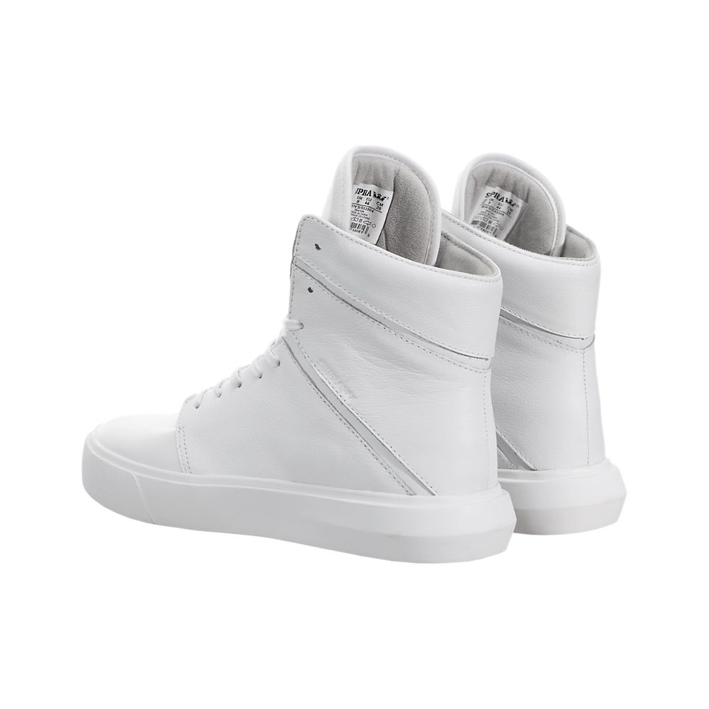 Chaussures de Skate Supra Camino Blanche White/White Femme | TLC-57662301